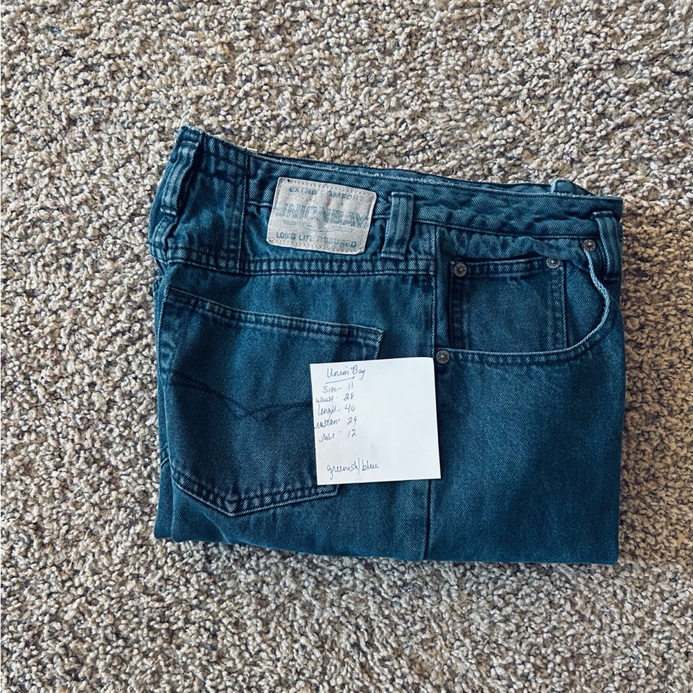 UNIONBAY Men's Dark Blue Relaxed Jeans